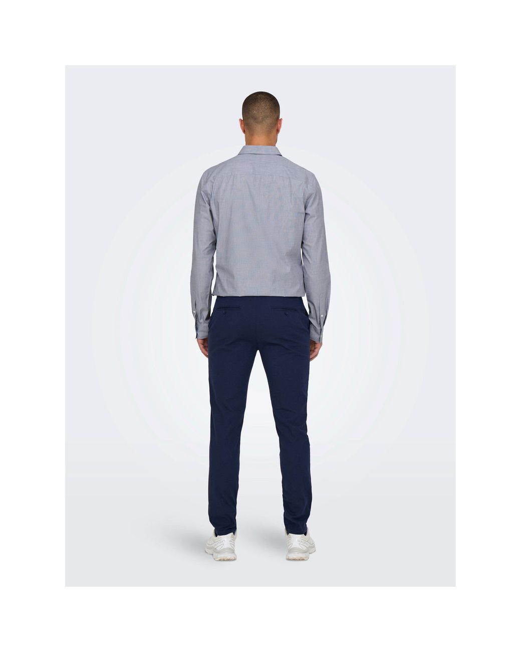 ONLY Blue Slim Fit Trousers for men
