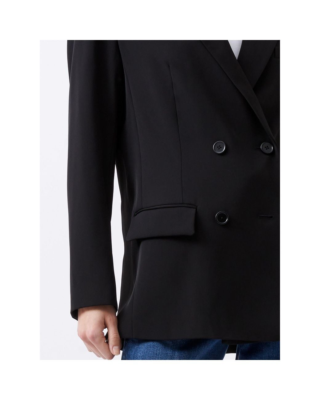 French Connection Blue Harrie Double Breasted Blazer