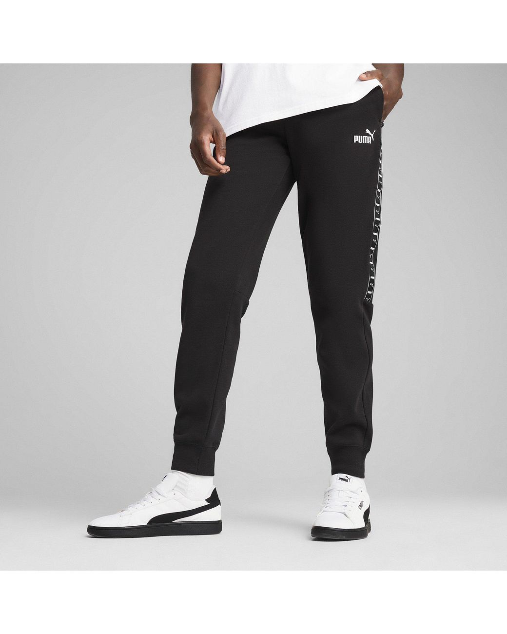 PUMA Black Tape Closed Hem Fleece Joggers for men