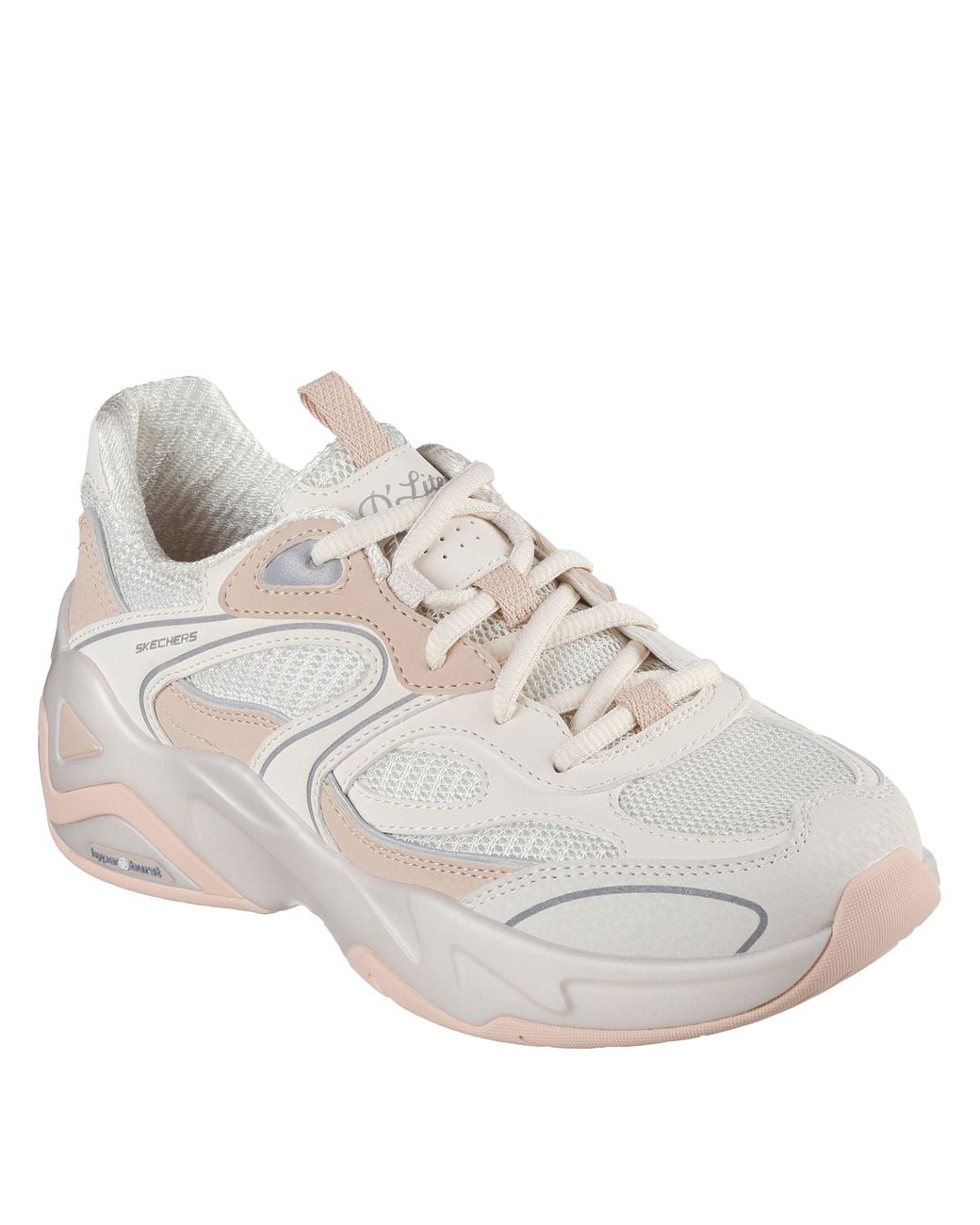 Skechers White Dl Hyperburst Slip On Trainers