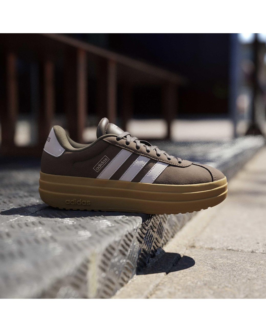 Adidas Brown Vl Court Bold Trainers