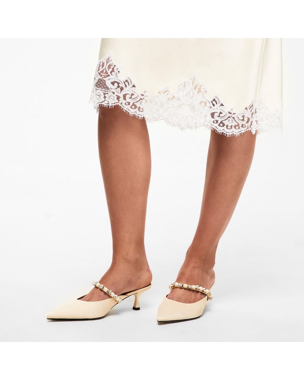 Stella McCartney Natural Elsa Stn Heeled Mule