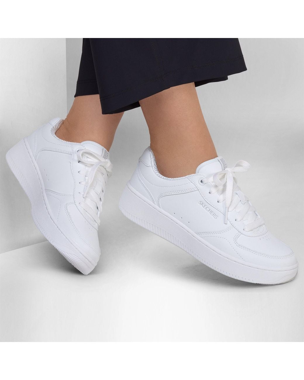 Skechers White Court Low-Top Trainers