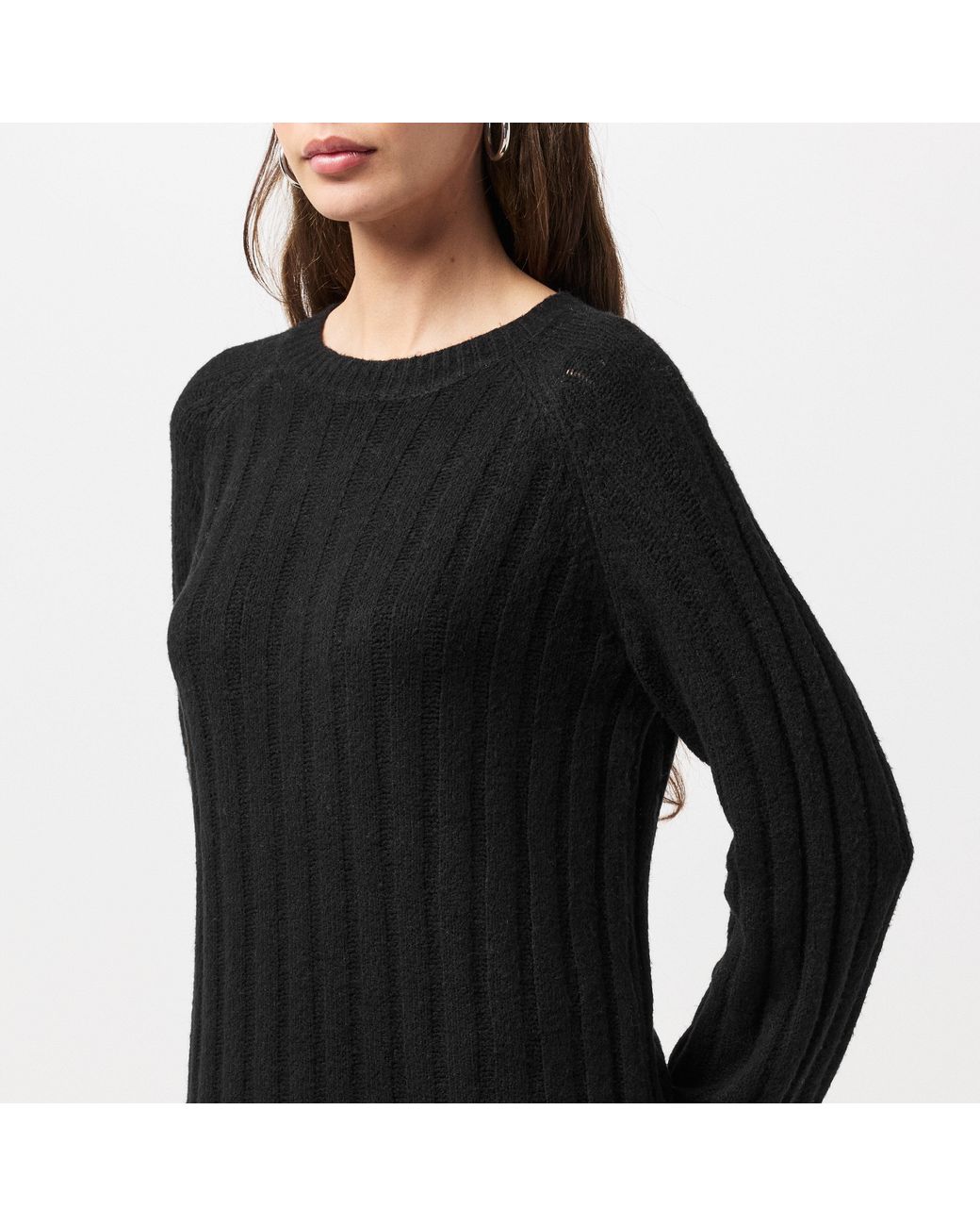 Pieces Black Knit Mini Dress