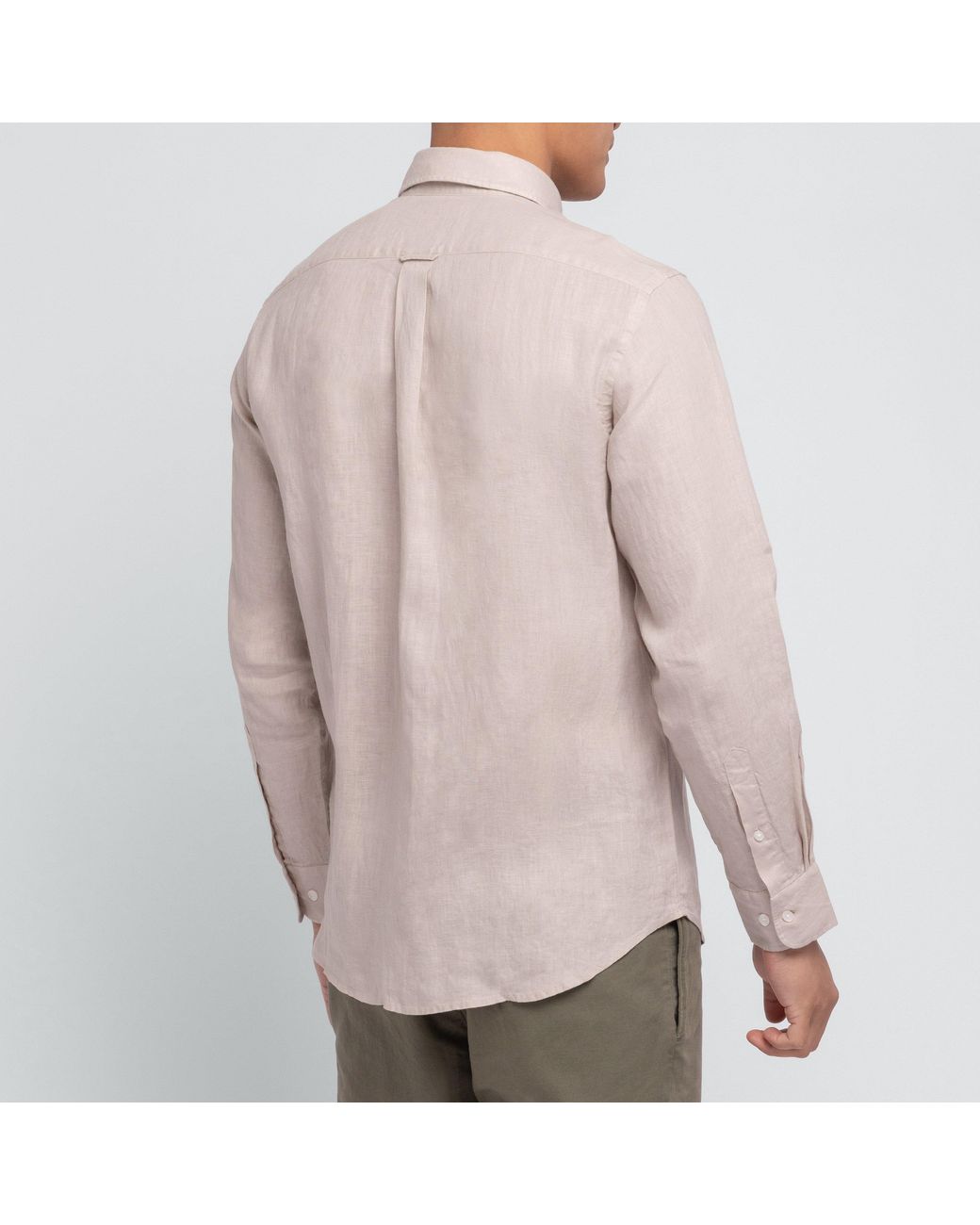 Eden Park White Plain Linen Shirt for men