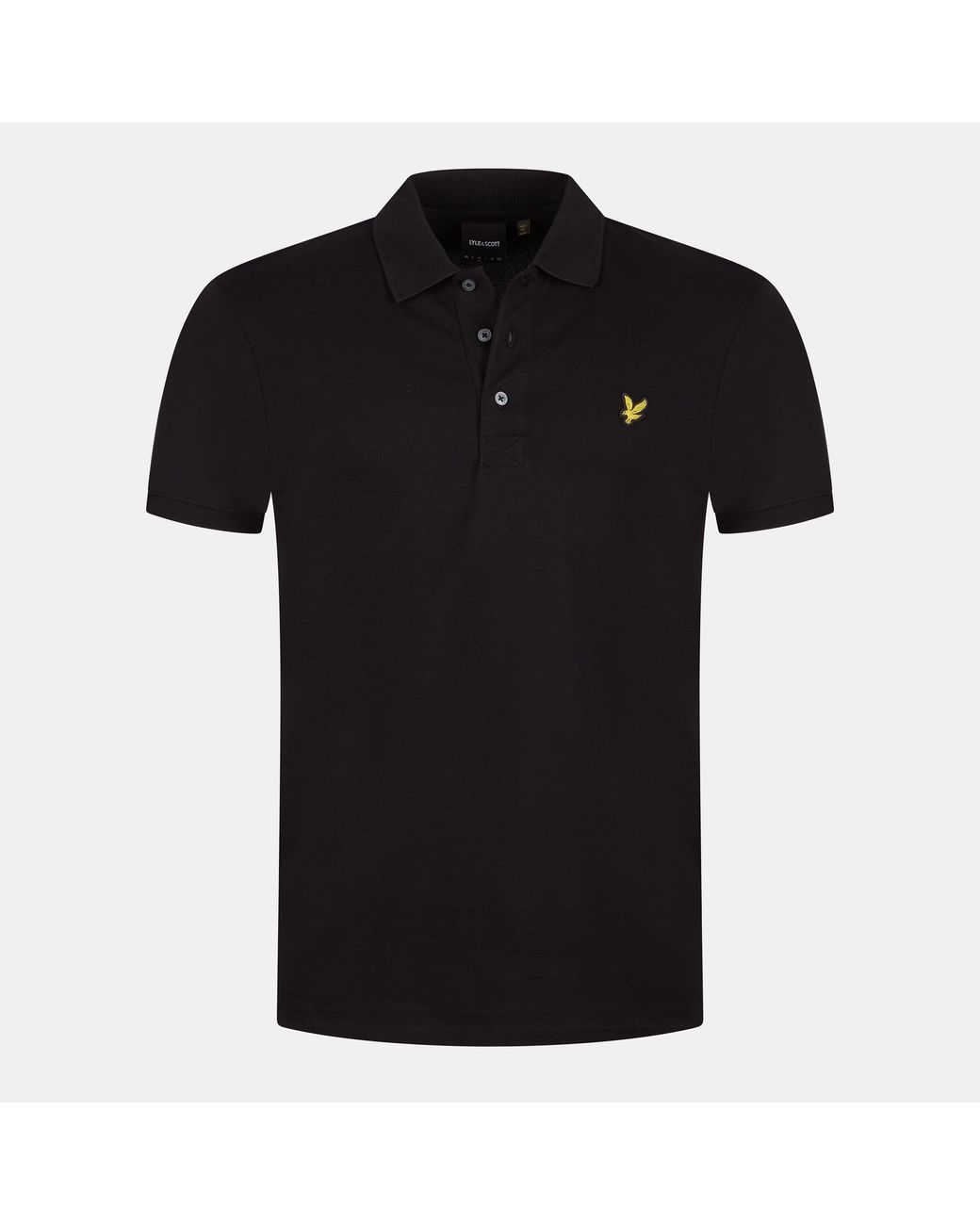 Lyle & Scott Black Basic Short Sleeve Polo Shirt for men