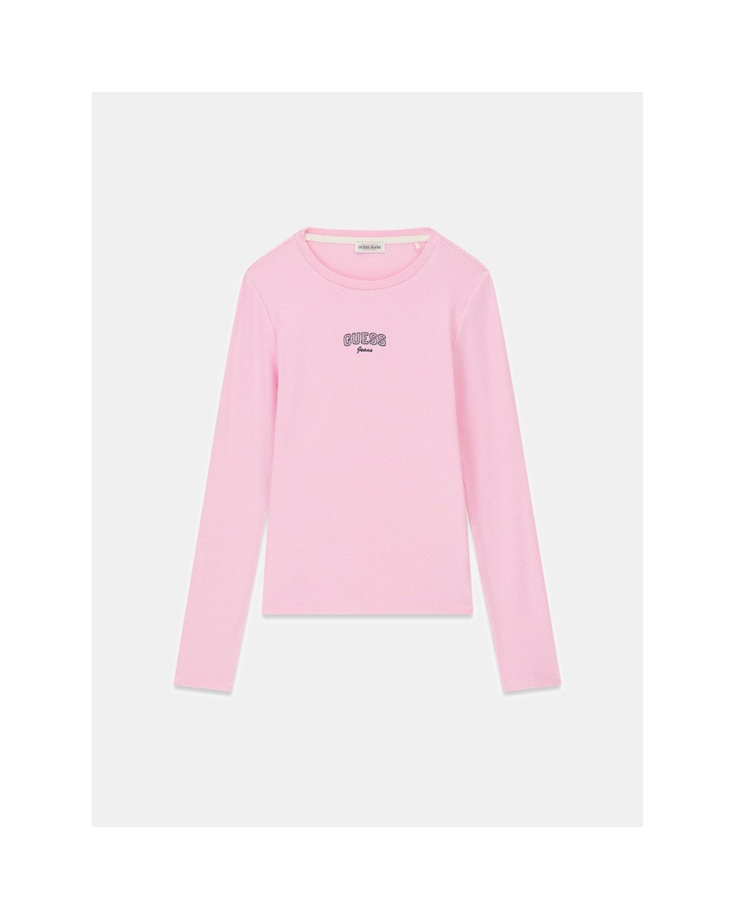 Guess Pink Embro Slimt Long Sleeve T-Shirt