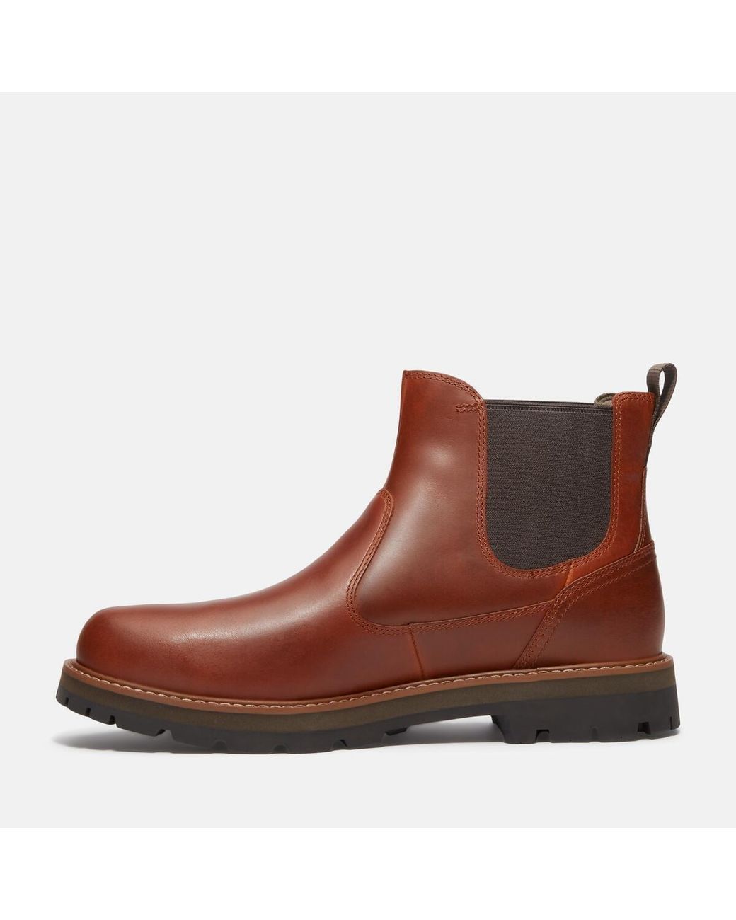 Timberland Brown Britton Road Elastic Side Panel Chelsea Boots for men
