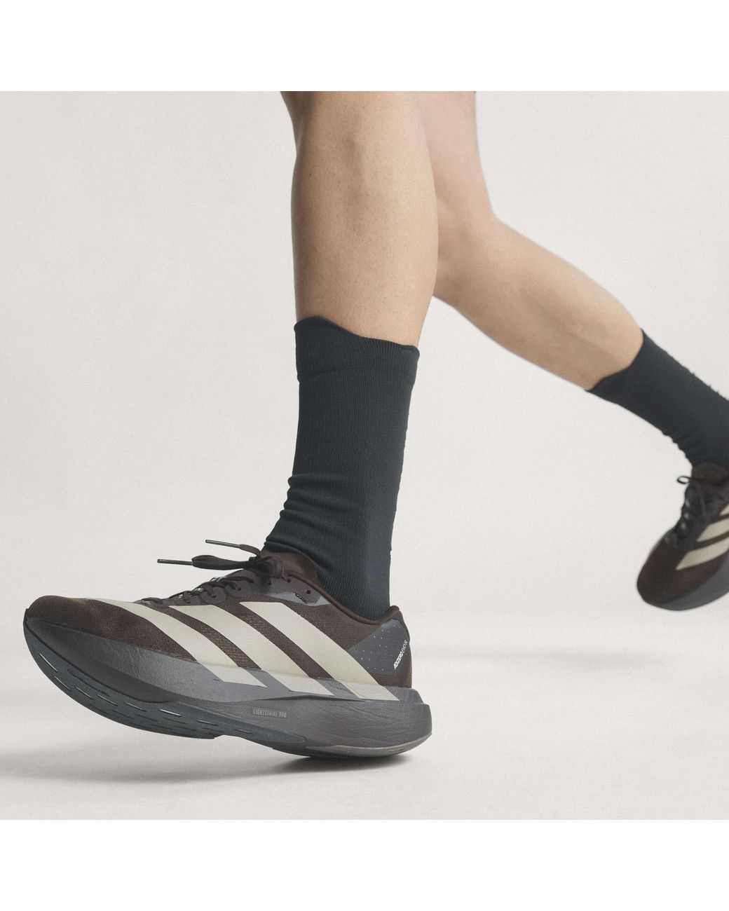 Adidas Brown Adizero Evo Sl Shoes for men