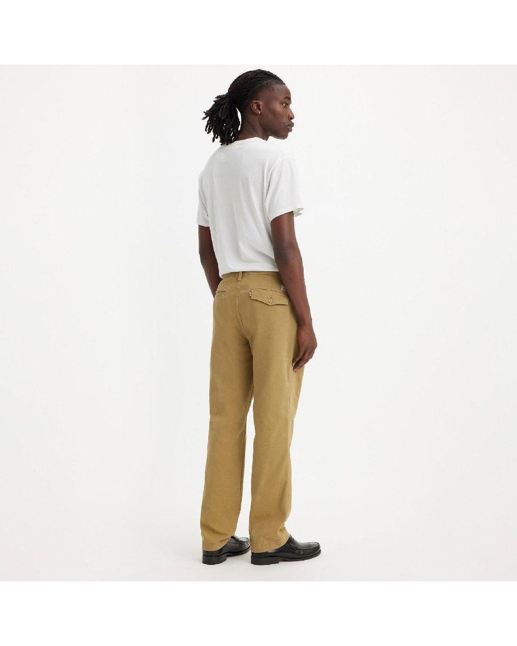 Levi's Yellow Authentic Straight Washed Chinos for men