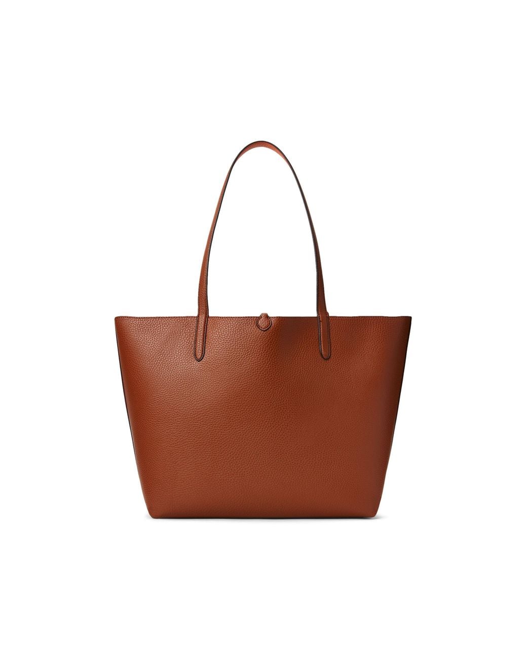 Ralph Lauren Brown Reversible Leather Tote Bag