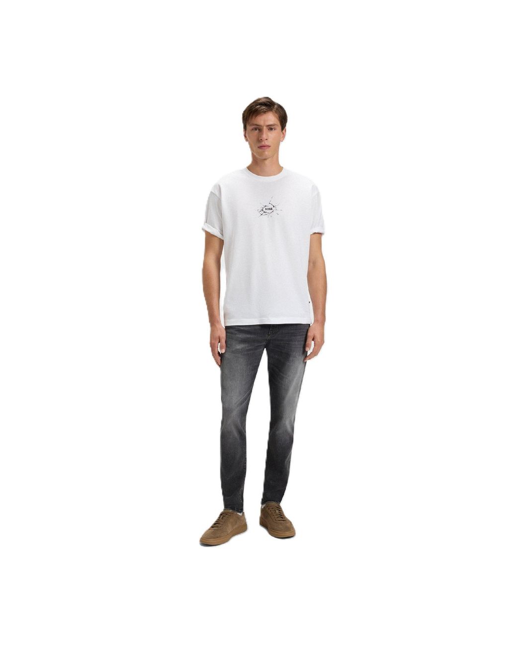 Boss White Te Voyage Short Sleeve Polo Shirt for men
