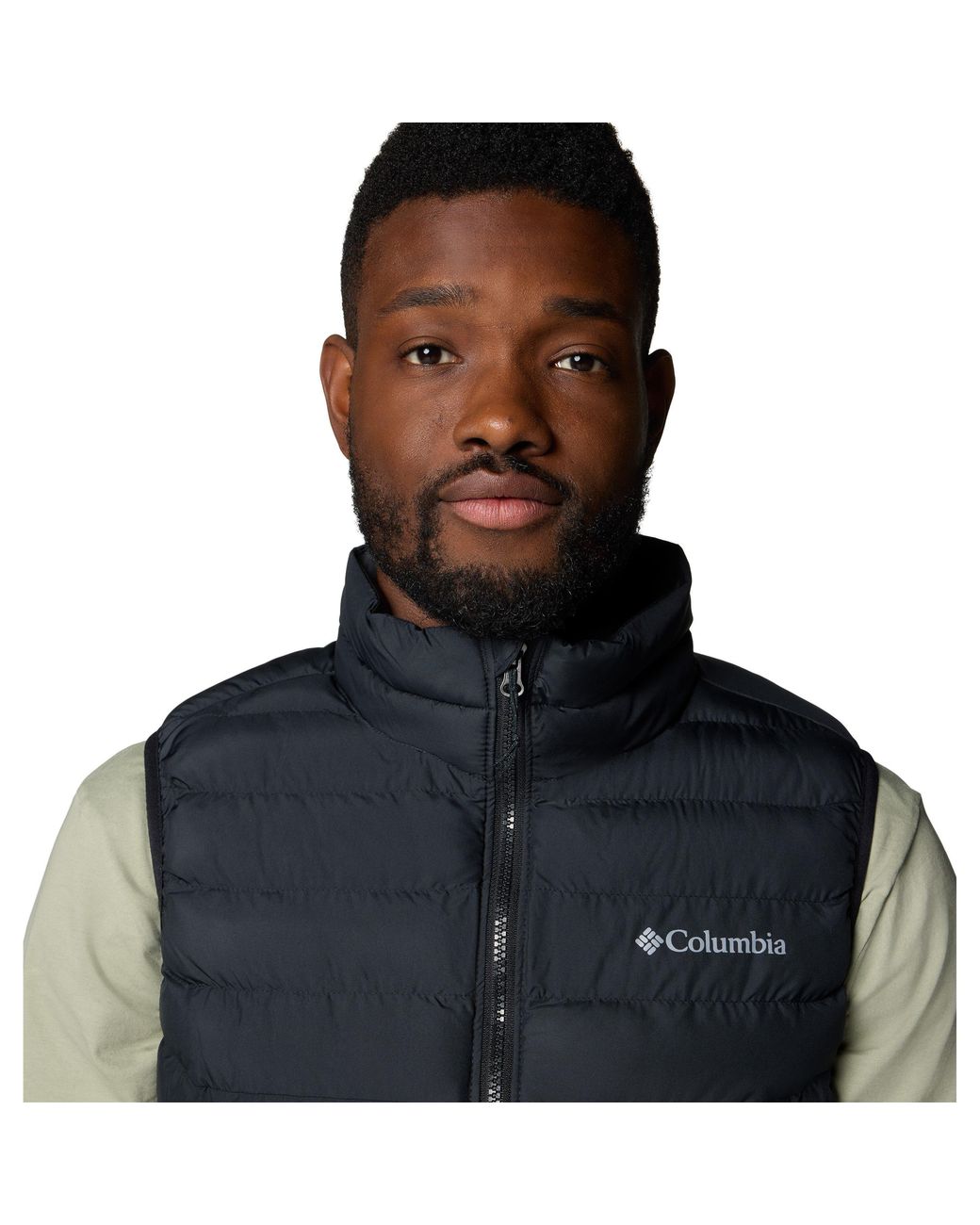 Columbia Black Powder Lite Water-Resistant Thermal-Reflective Sleeveless Gilet for men
