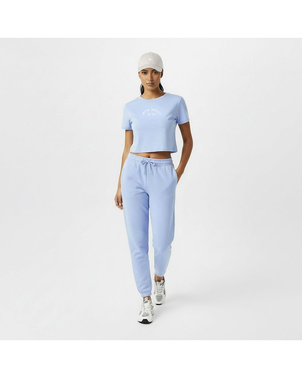 Jack Wills Blue Cropped Baby Tee Ladies