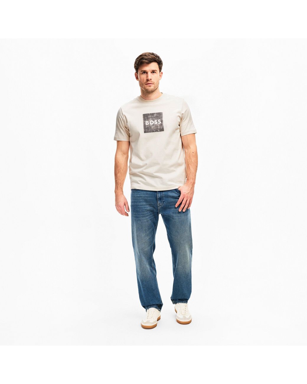 Boss White Te Stitch 10260136 01 for men