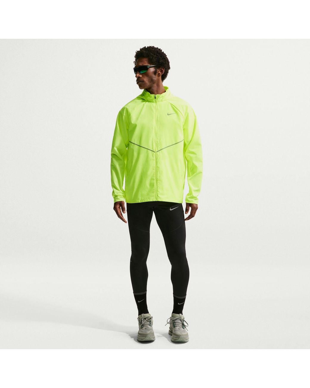 Nike Green Miler Repel Running Jacket for men