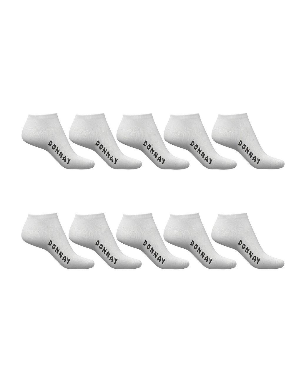 Donnay Metallic 10 Pack Trainer Socks Plus Size 12