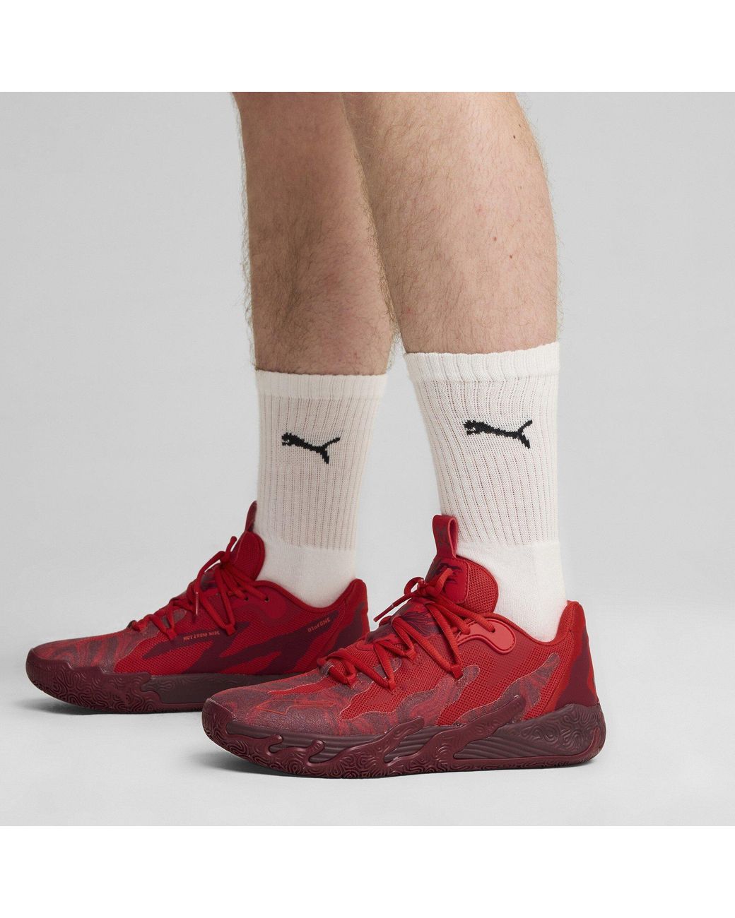 PUMA Red Mb.03 Lo Team Basketball Trainers for men