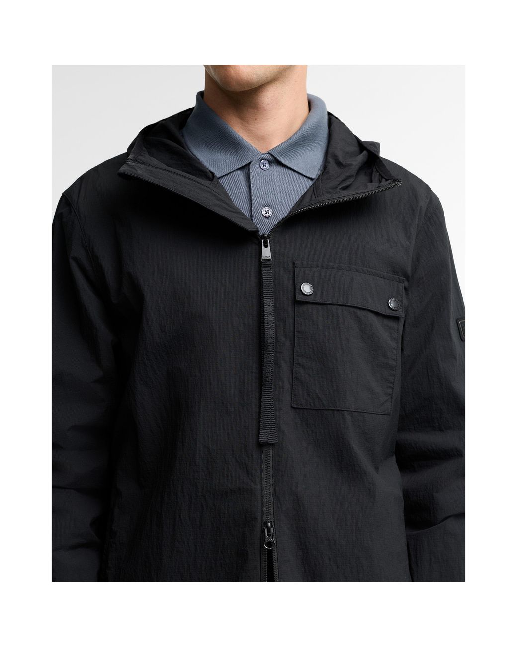 Barbour Black Dalliston Slim-Fit Rain Jacket for men
