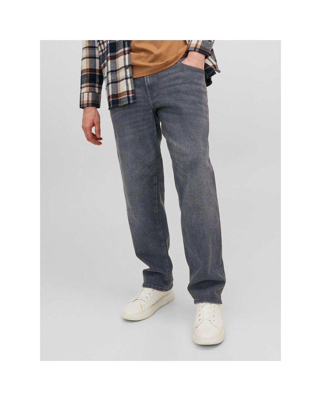 Jack & Jones Gray Jack+ Mike 270 Jeans Plus Size for men