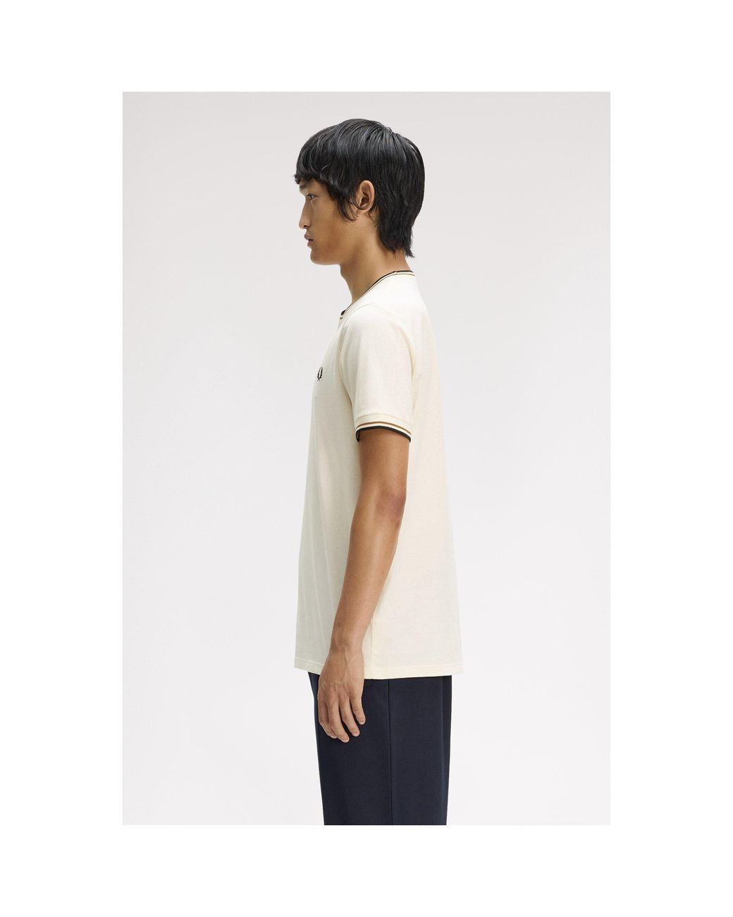 Fred Perry White Twin Tipped T-Shirt for men