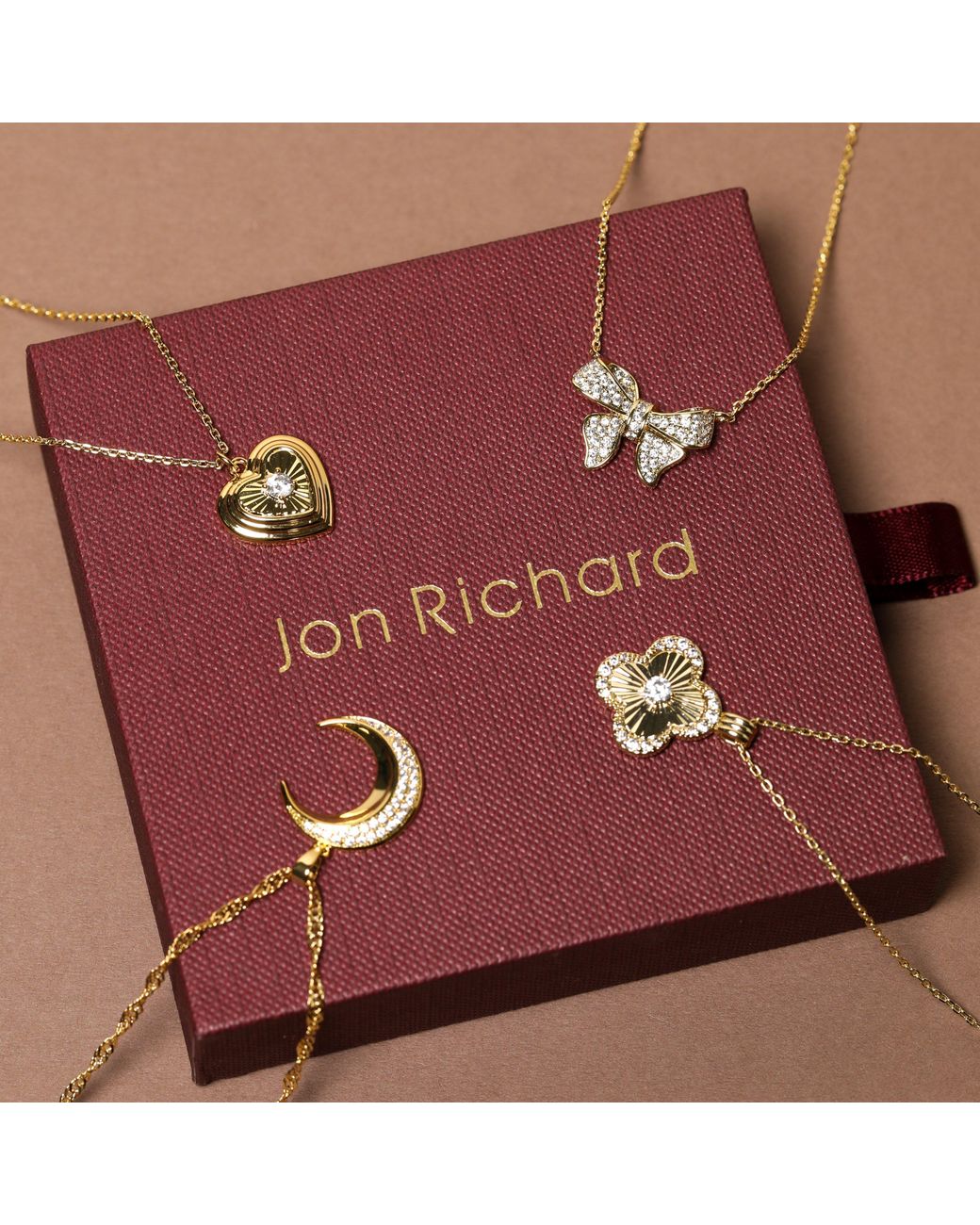 Jon Richard Red 18K Plated Heart Pendant