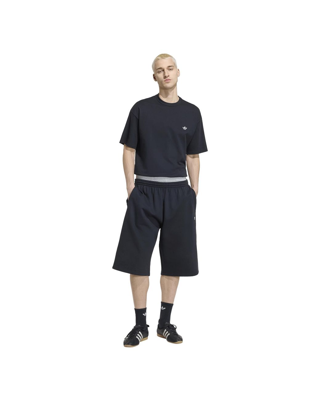 Adidas Originals Black Essentials Loose Cotton T-Shirt for men