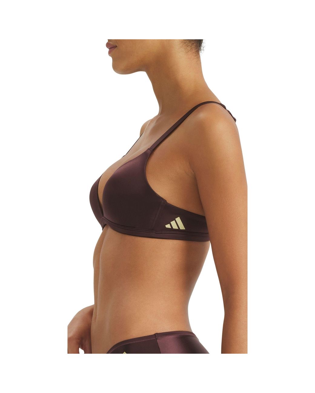 Adidas Brown Sport Active Micro Contour T-Shirt Bra