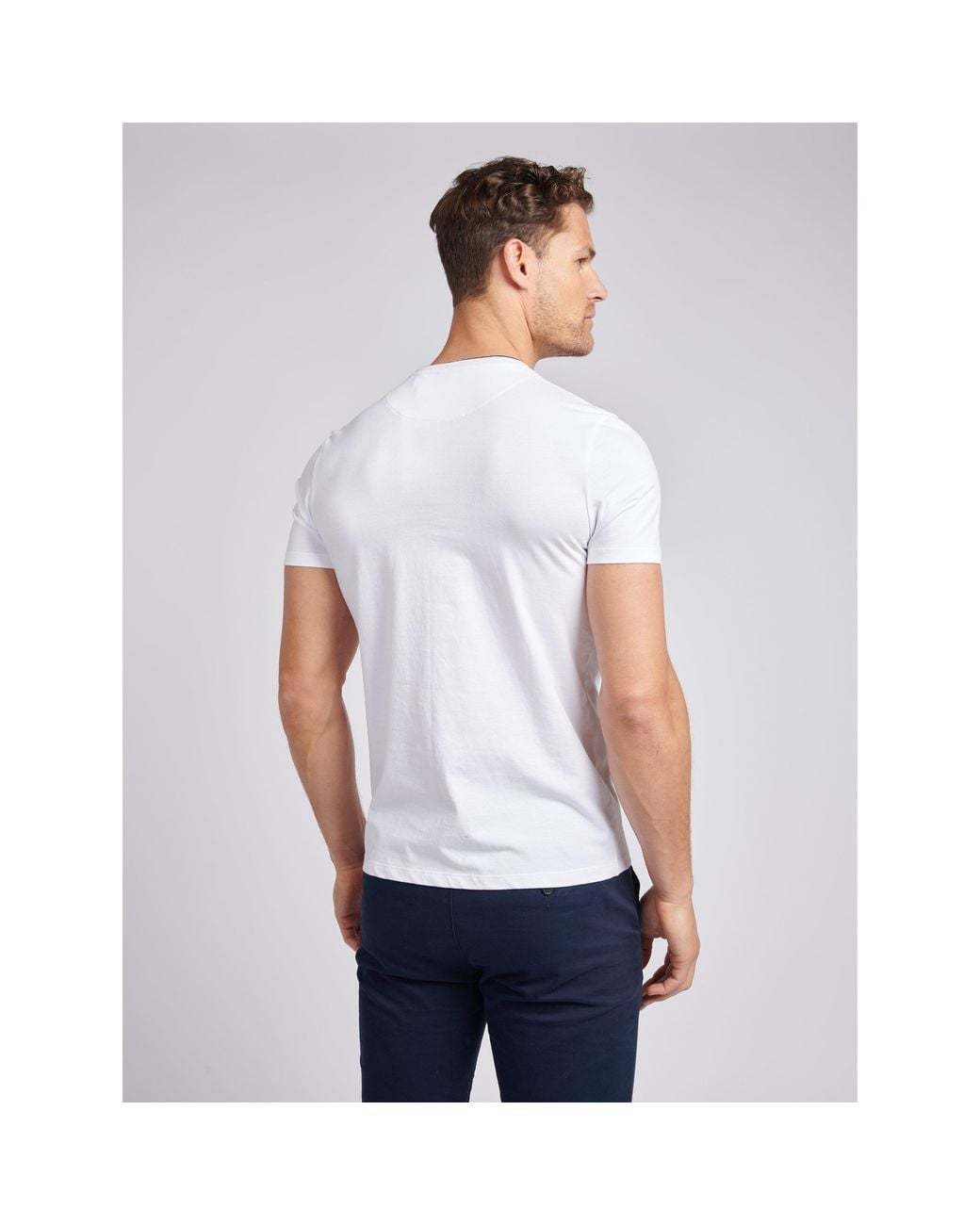 U.S. POLO ASSN. White Uspa Life Double Horsemen Regular Fit T-Shirt for men