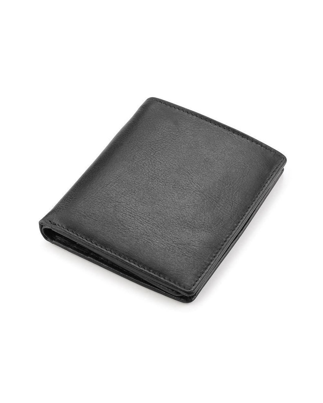 PRIMEHIDE Leather Black Tuscan Trifold Credit Card Wallet for men