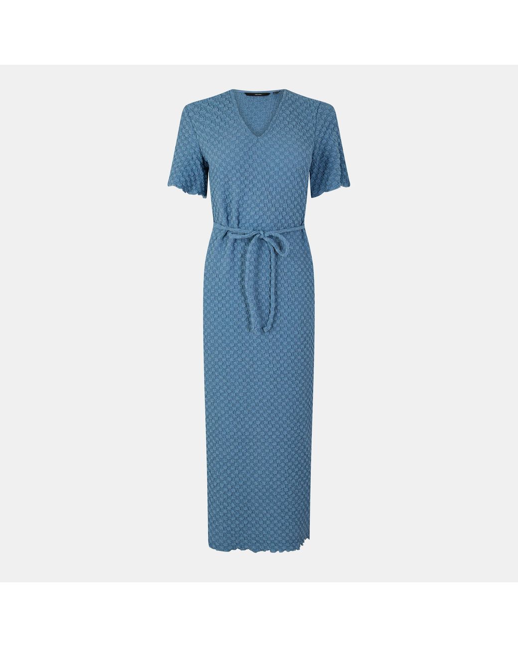 Vero Moda Blue Bubble V A-Line Dress