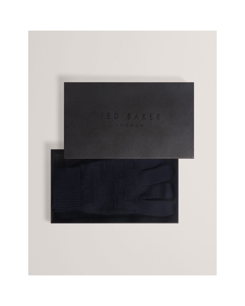 Ted Baker Black Check Hat And Glove Set for men