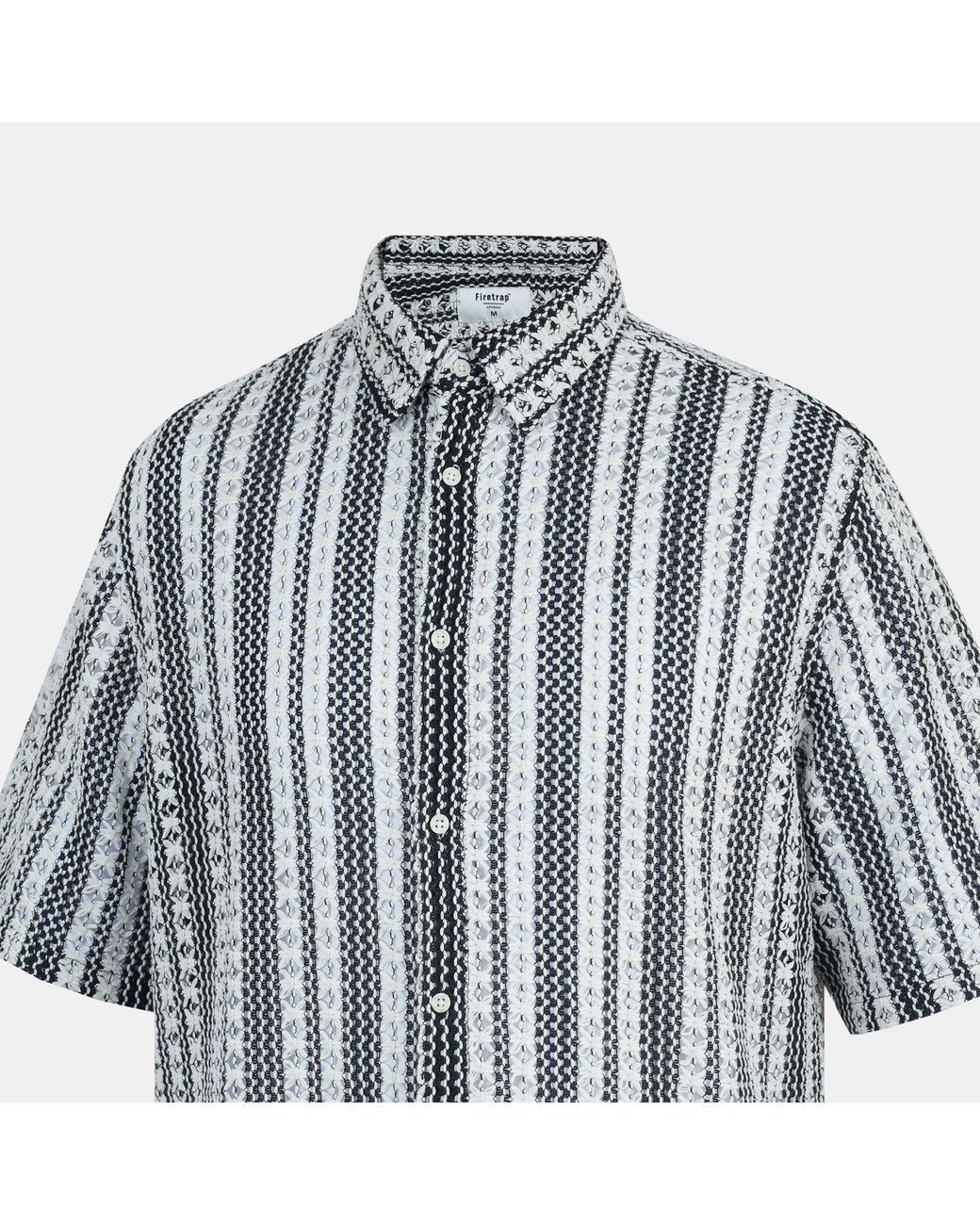 Firetrap Pink Short-Sleeve Patterned Shirt for men