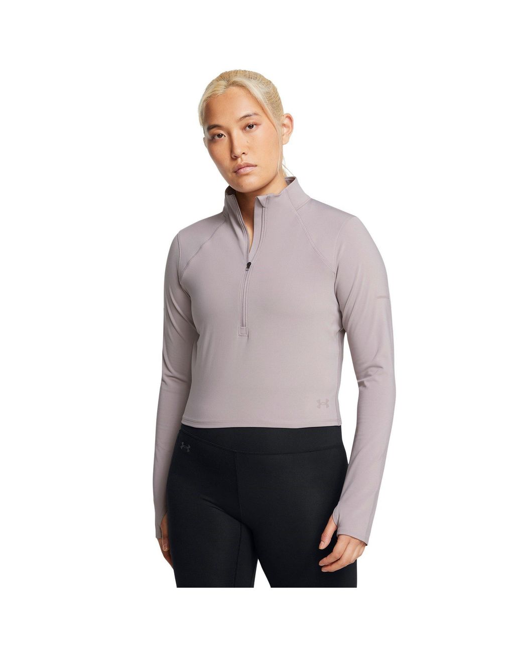Under Armour Gray Launch Elite Half-Zip Long-Sleeve Performance Top