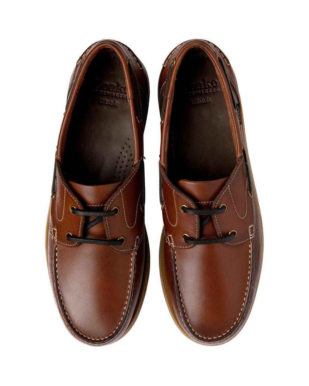 Loake Brown Boat Shoes for men