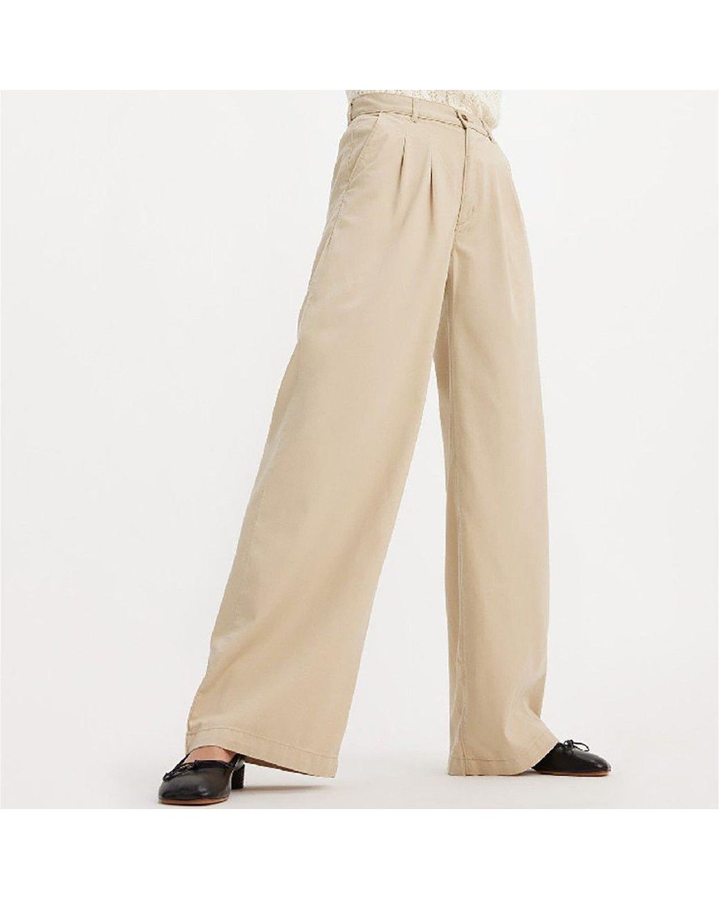 Levi's Natural Levi's Pleated Wideleg Trouser Safari