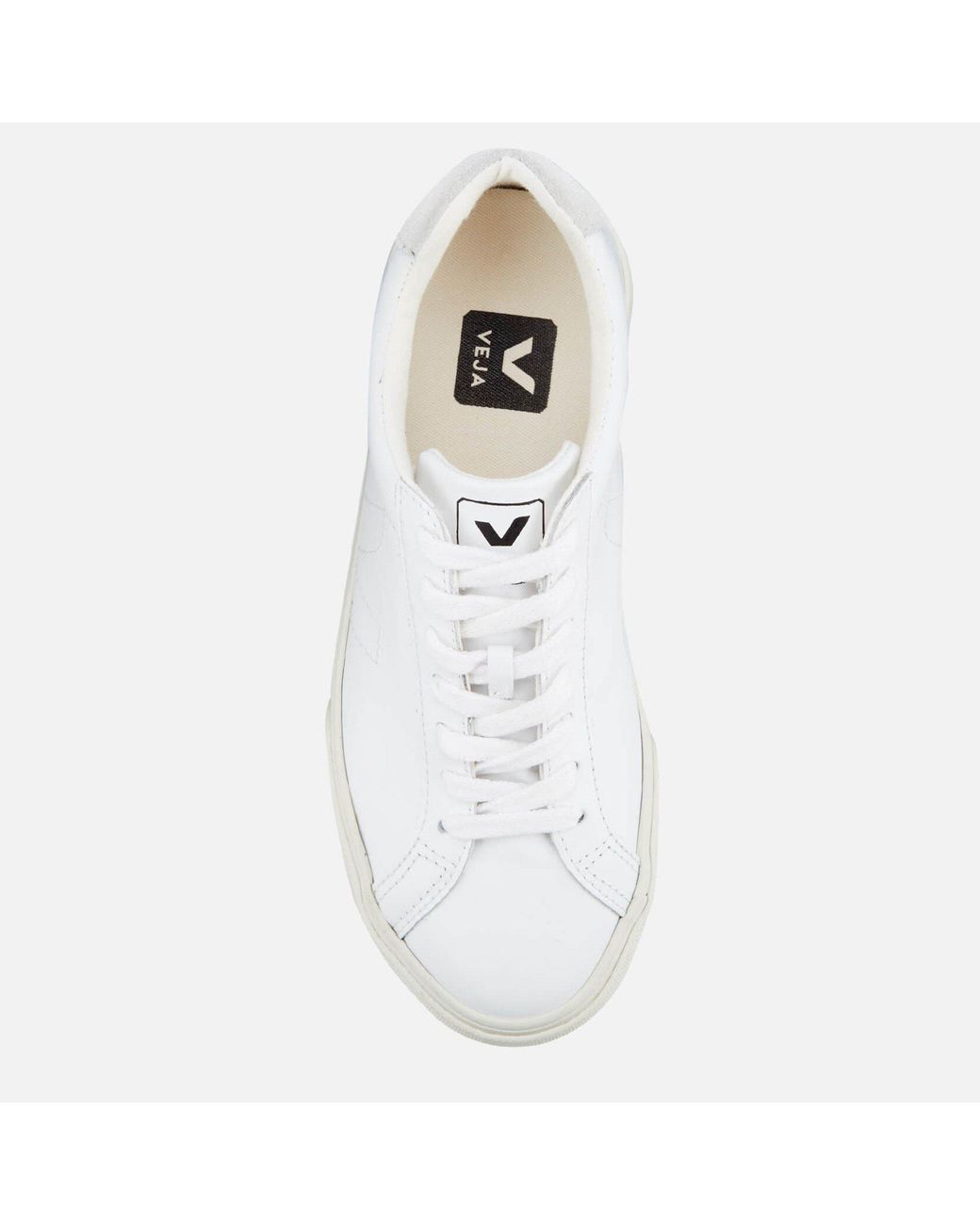 Veja White Esplar Leather Court Trainers