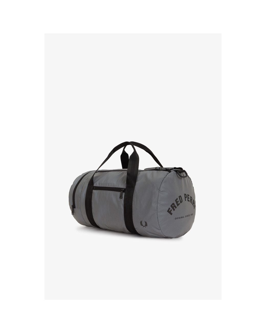 Fred Perry Black Classic Barrel Bag for men