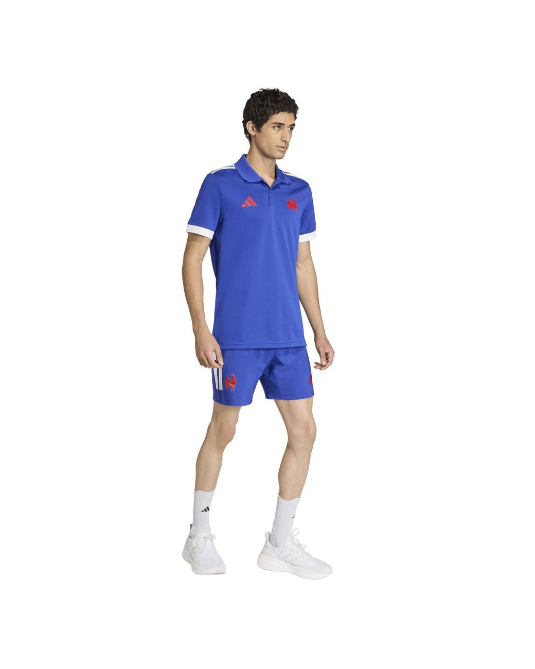 Adidas Blue France Home Polo Shirt 2026 for men