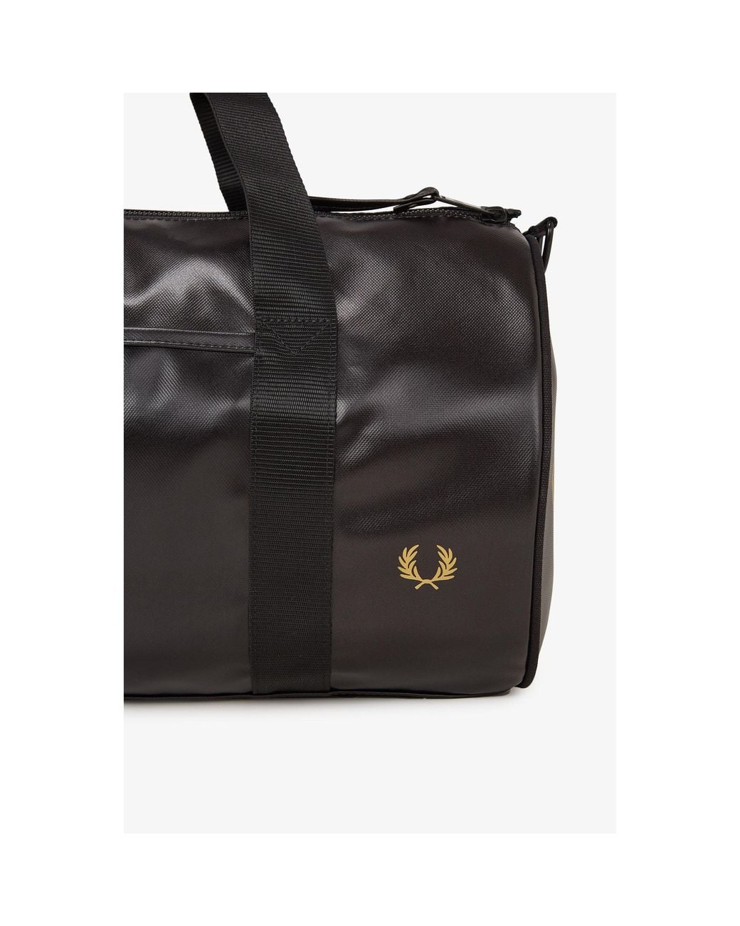 Fred Perry Black Classic Barrel Bag for men