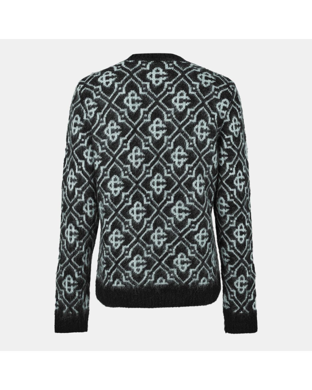Casablanca Black Mono Mohair Crew Neck Jumper for men
