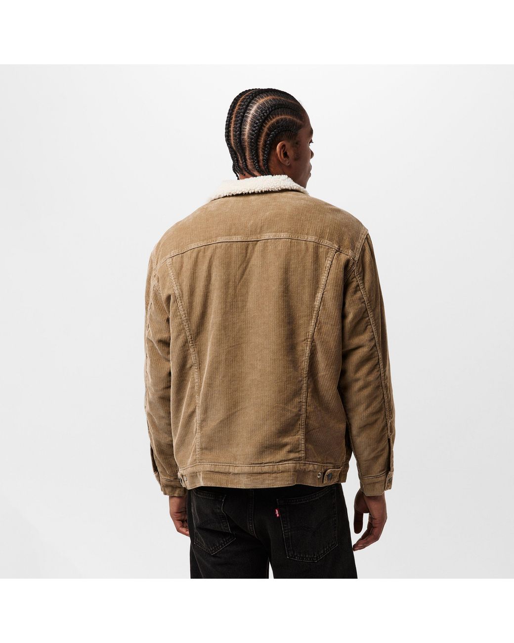 Levi's Green Levi's Denim Sherpa Relaxed Fit Jacket for men
