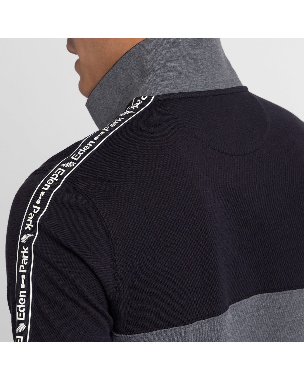 Eden Park Blue Dark Long-Sleeved Polo Shirt for men