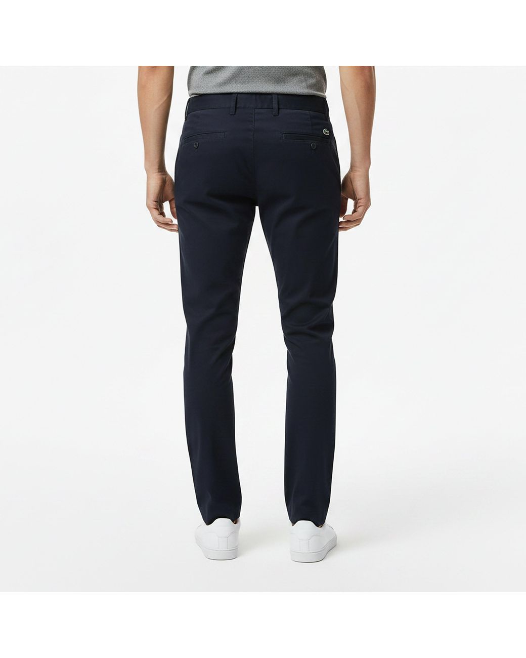 Lacoste Blue Cotton Slim Chinos for men