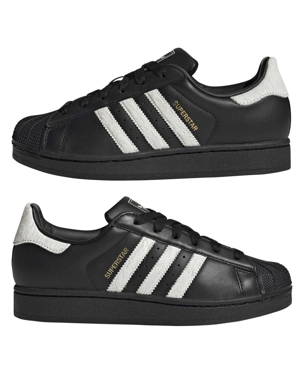 Adidas Originals Black Superstar Ii Leather Low-Top Trainers