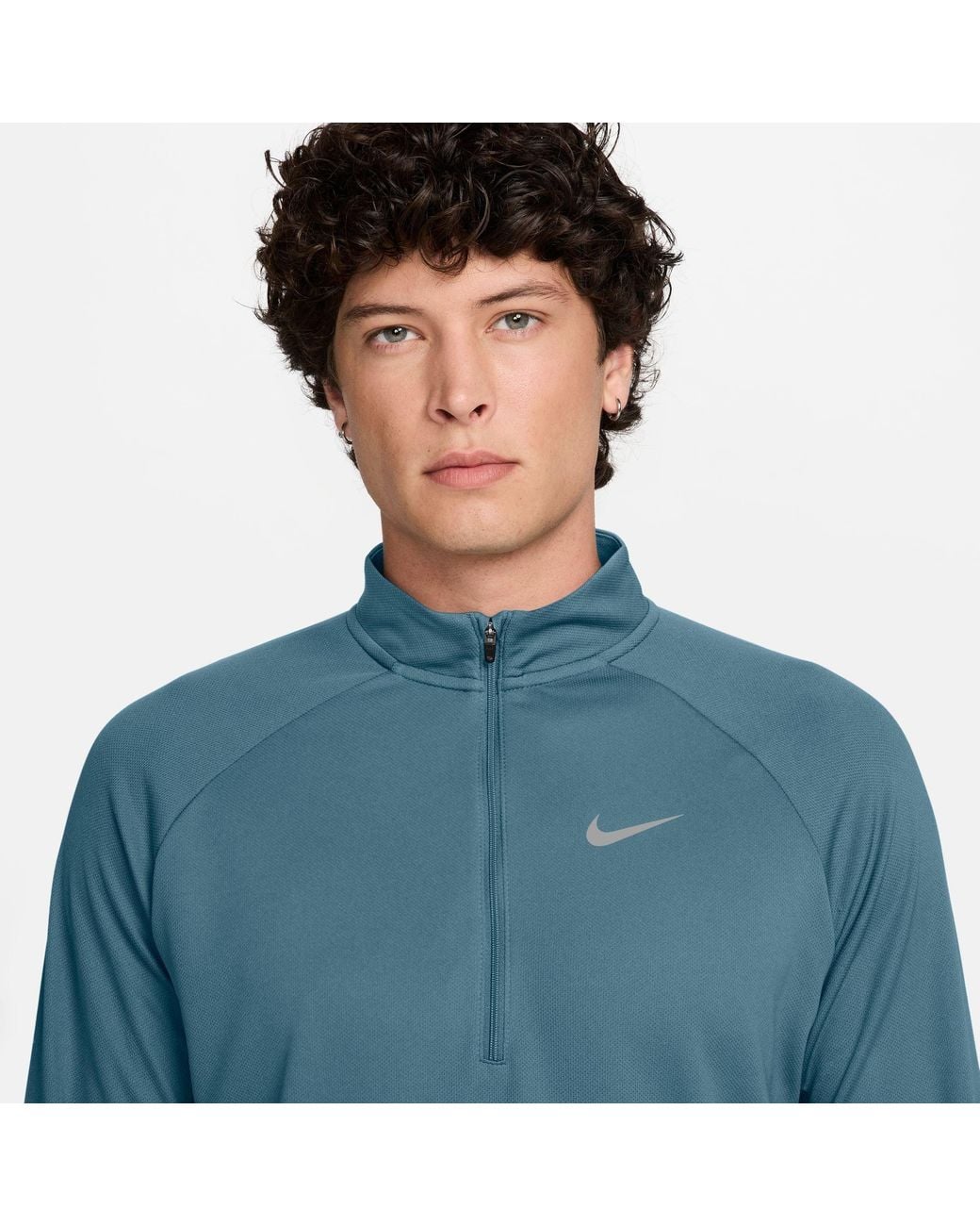 Nike Blue Long Sleeve Performance Running Top for men