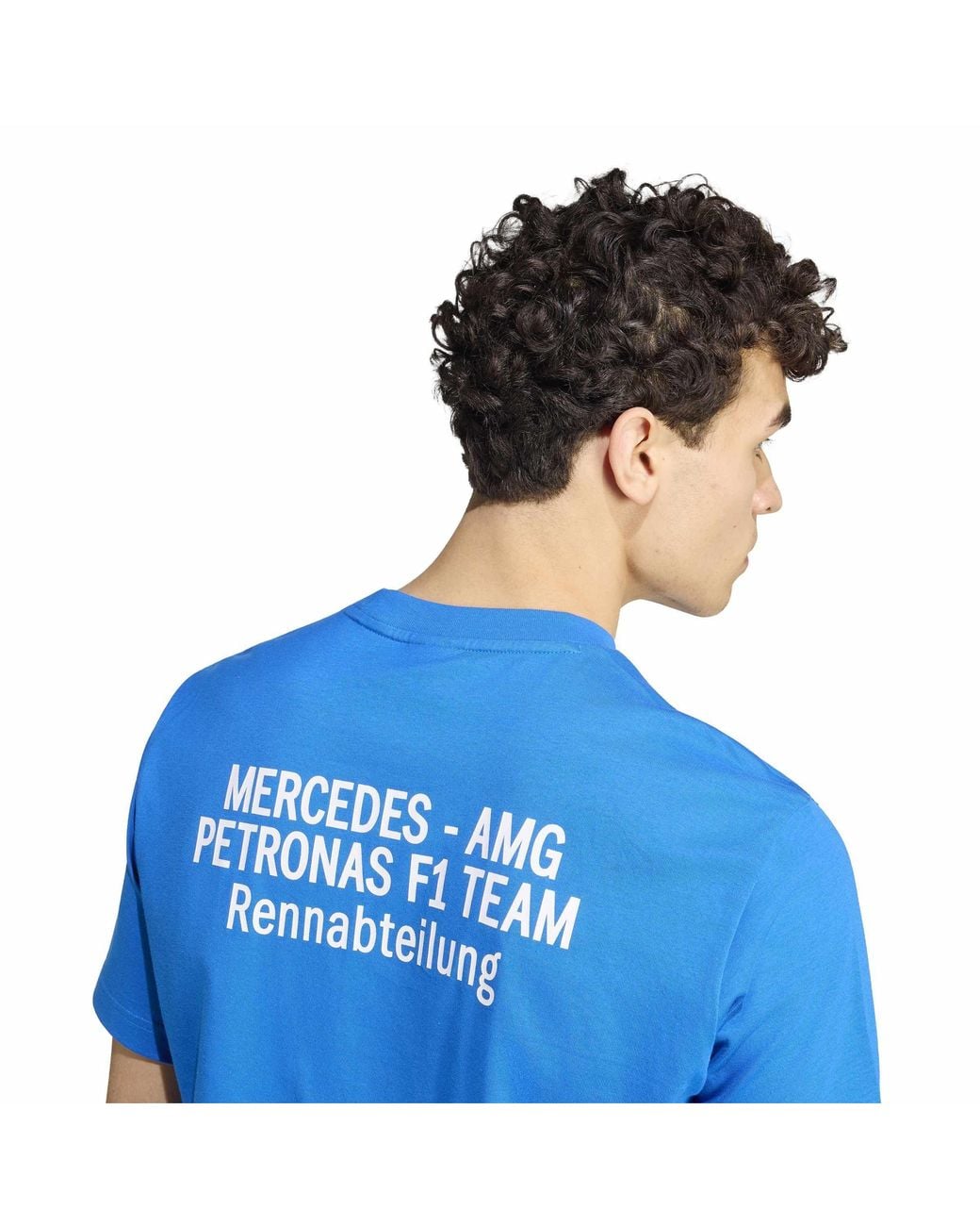 Adidas Originals Blue Mercedes-Amg Petronas F1 Team Cotton T-Shirt for men