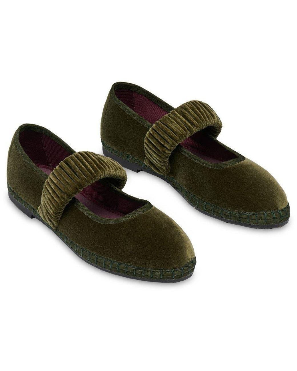 Flabelus Green Mafalda Velvet Mary Jane