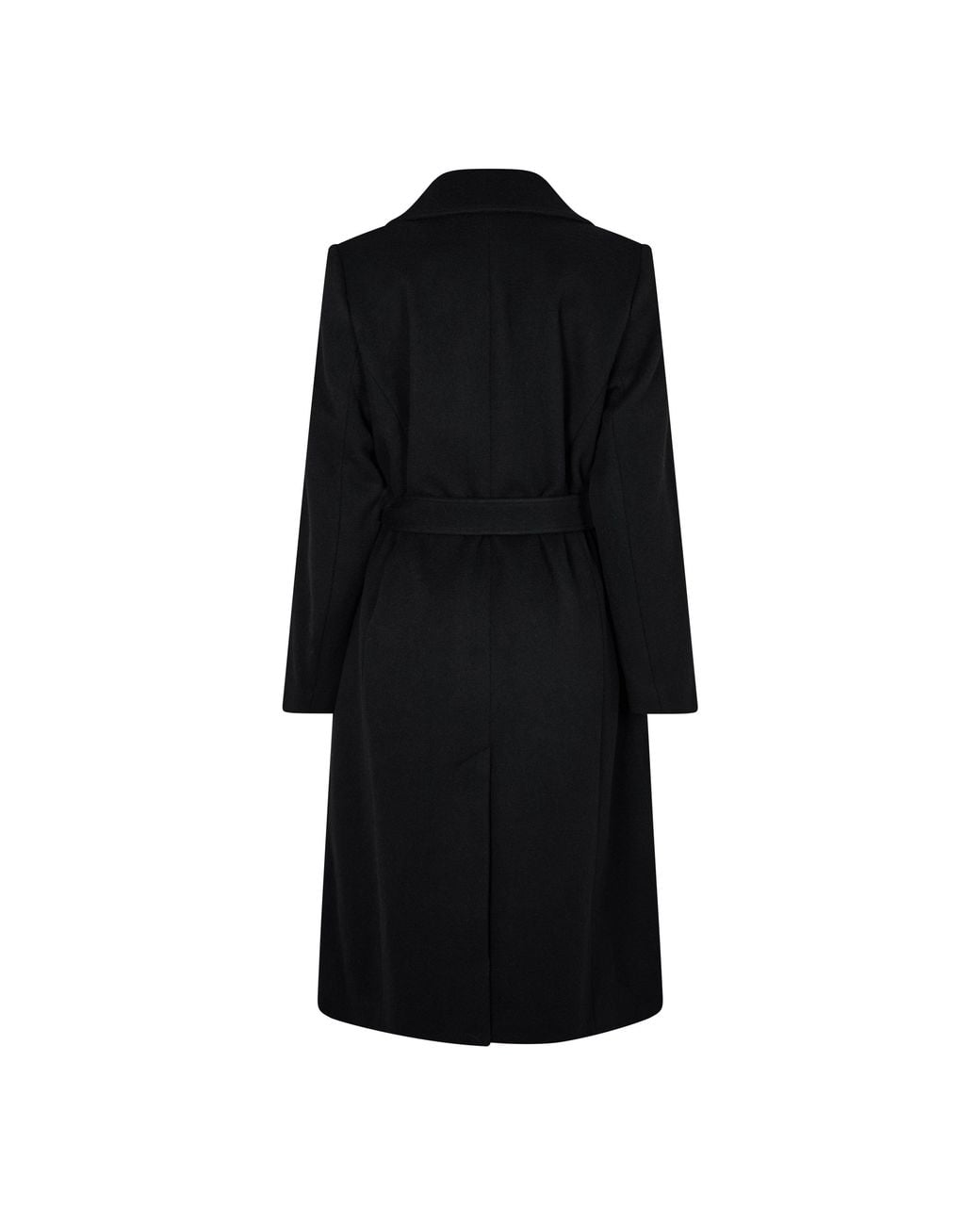 Barbour Black Clodagh Wool Mid-Length Trench Overcoat
