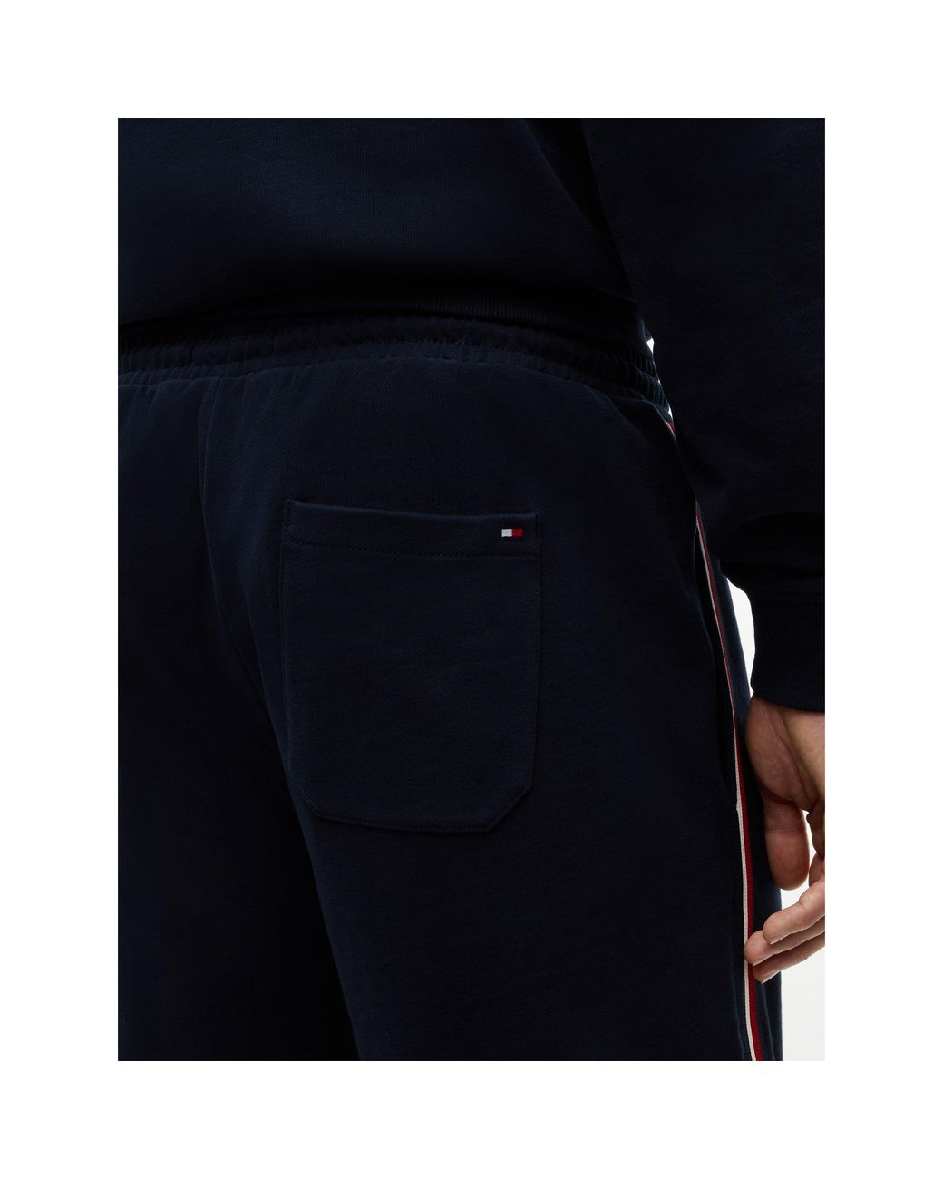 Tommy Hilfiger Blue Global Stripe Cotton Jogger Shorts for men